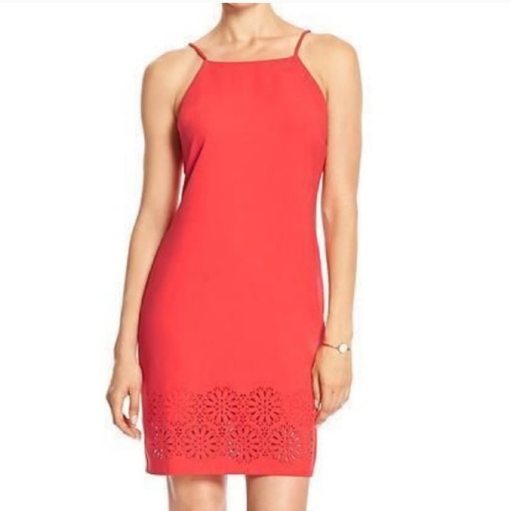 Banana Republic Laser Cut Slip Dress
